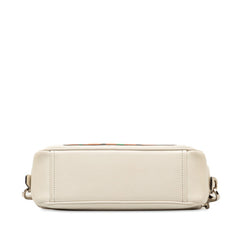 プラダ シティカーフ ヤシの木 斜め掛け ショルダーバッグ 1BH093 オフホワイト マルチカラー レザー レディース PRADA 【中古】