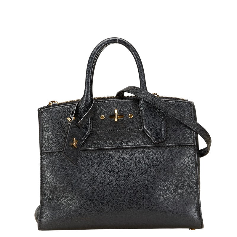 ルイ ヴィトン シティスティーマーPM ハンドバッグ ショルダーバッグ 2WAY M51028 ノワール ブラック レザー レディース LOUIS VUITTON 【中古】