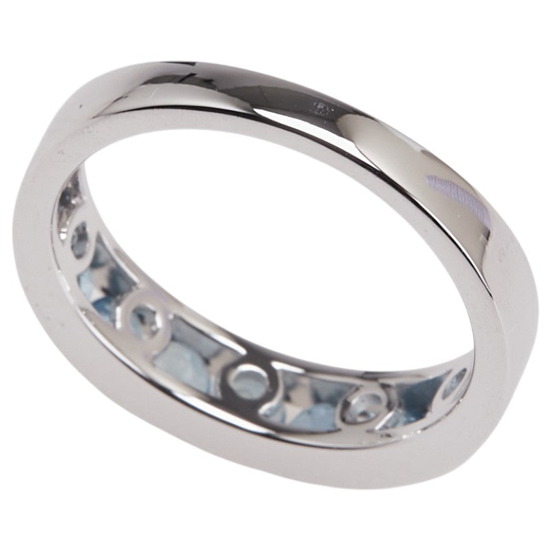 K18WG ホワイトゴールド アクアマリン0.60ct リング 指輪 レディース 11号 【中古】