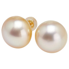 K18YG イエローゴールド 白蝶真珠12.5～12.7mm スタッドピアス レディース 【中古】