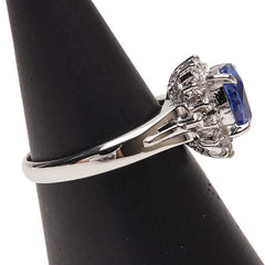 Pt900 プラチナ サファイア1.90ct ダイヤ0.30ct リング 指輪 レディース 12号 【中古】