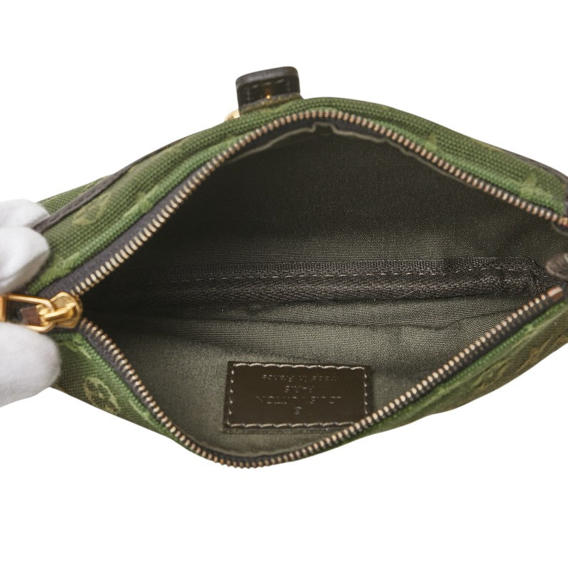 ルイ ヴィトン モノグラムミニラン アン ソフィ ポーチ M92698 カーキ ブラウン キャンバス レザー レディース LOUIS VUITTON 【中古】