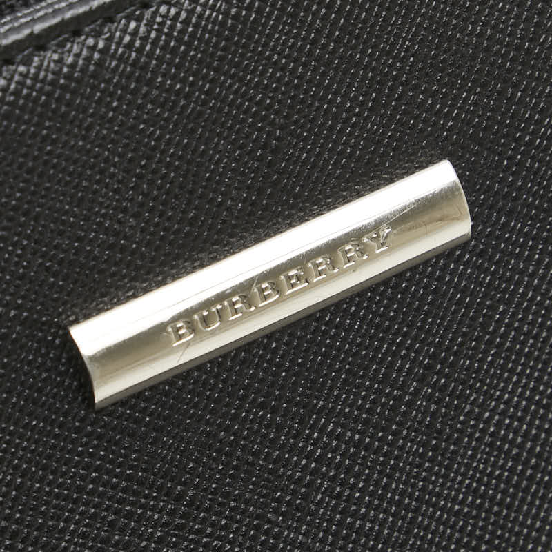 バーバリー ノバチェック ワンショルダーバッグ ブラック レザー レディース BURBERRY 【中古】