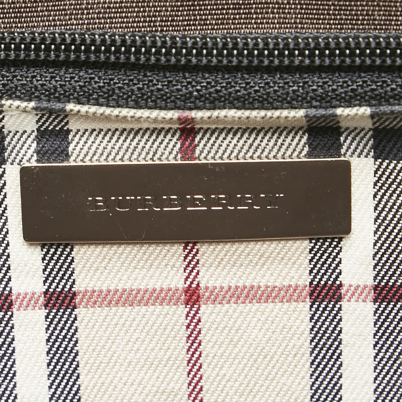 バーバリー ノバチェック ワンショルダーバッグ ブラック レザー レディース BURBERRY 【中古】