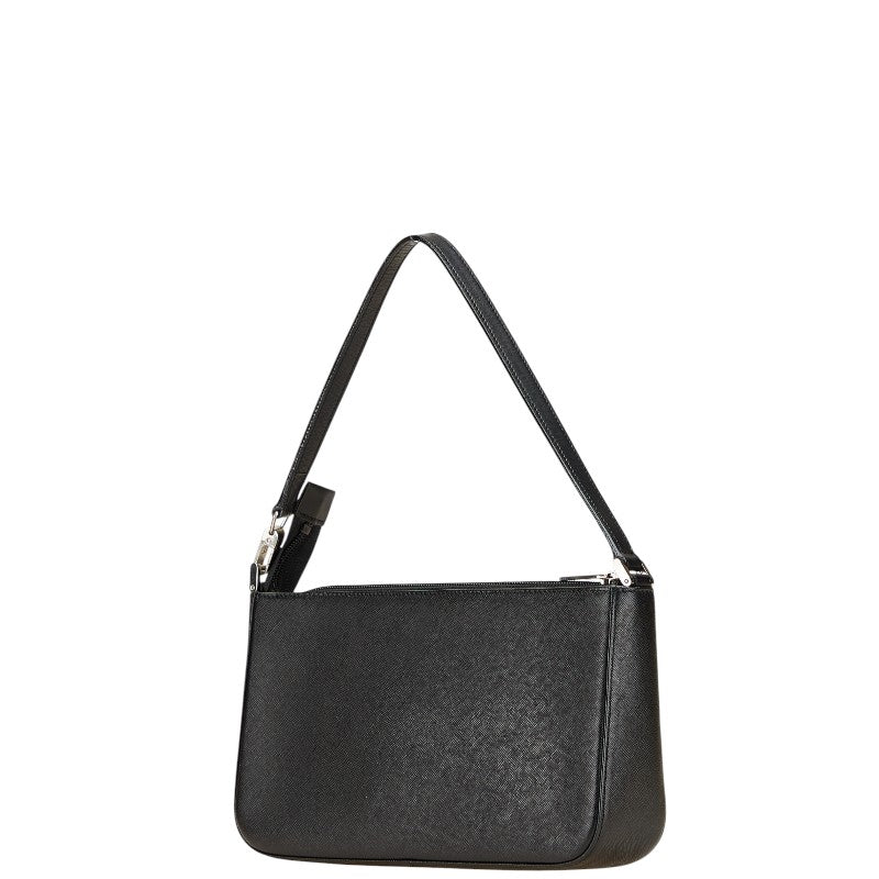 バーバリー ノバチェック ワンショルダーバッグ ブラック レザー レディース BURBERRY 【中古】