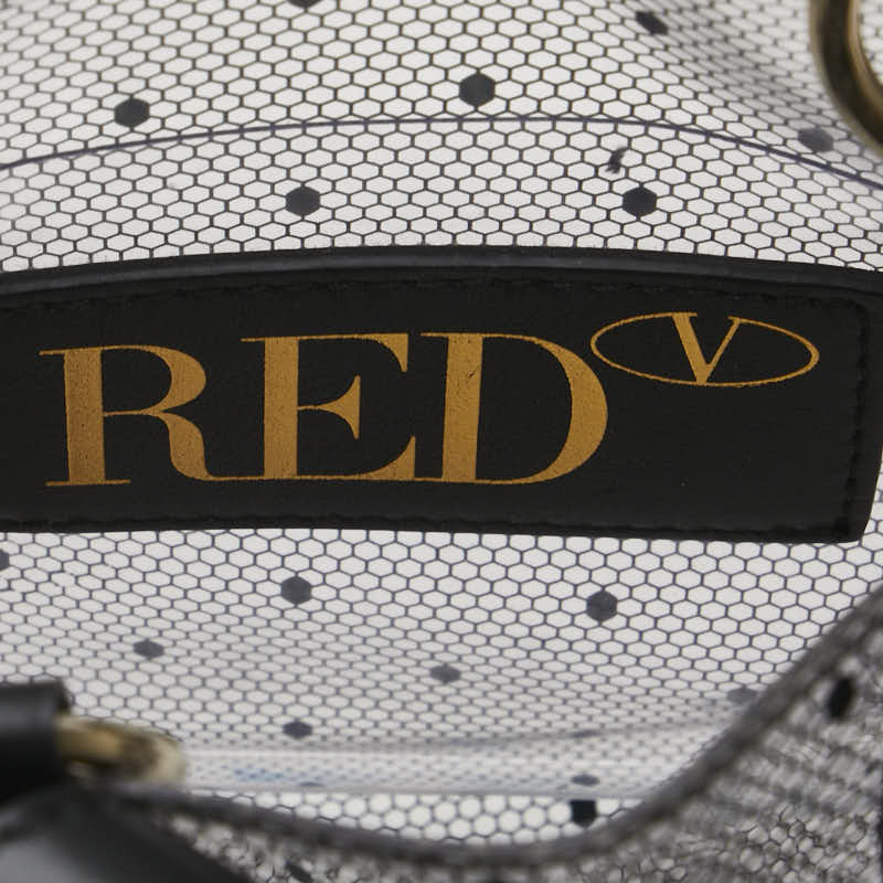 ヴァレンティノ ポワンデスプリ ハンドバッグ ショルダーバッグ 2WAY ブラック クリア ビニール レザー レディース VALENTINO 【中古】