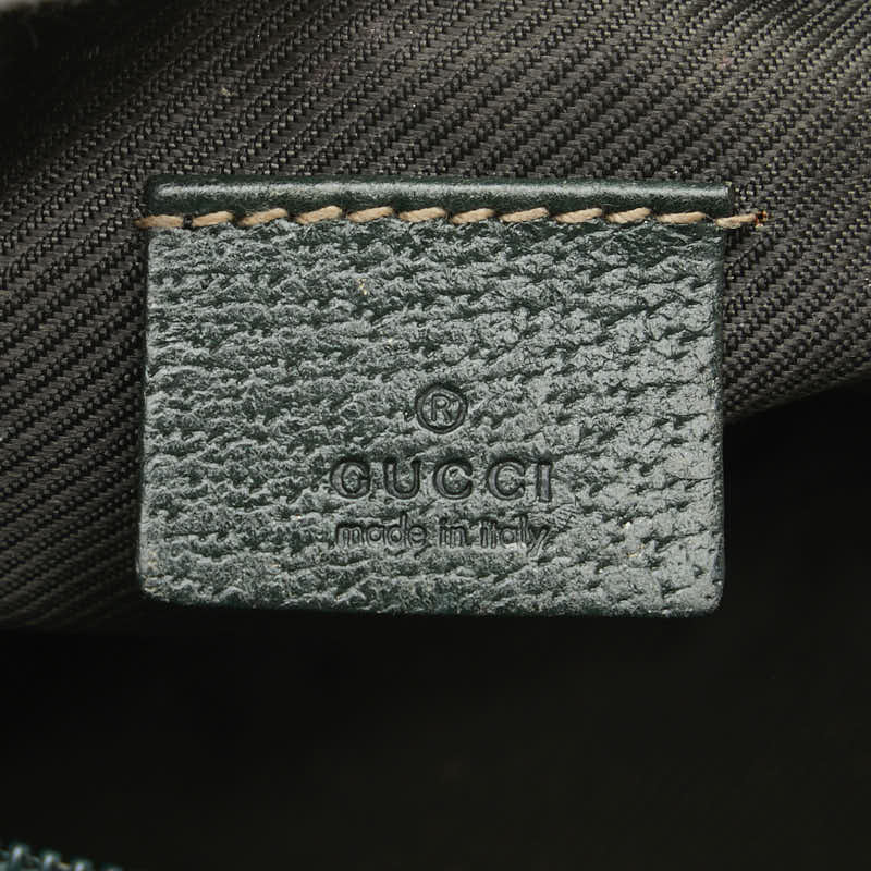 グッチ GGキャンバス ポーチ 29595 ベージュ グリーン キャンバス レザー レディース GUCCI 【中古】