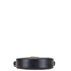 グッチ GGキャンバス 斜め掛け ショルダーバッグ 658825 レッド ブラック キャンバス レザー レディース GUCCI 【中古】