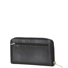 シャネル ココマーク ラウンドファスナー 長財布 ブラック キャビアスキン レディース CHANEL 【中古】