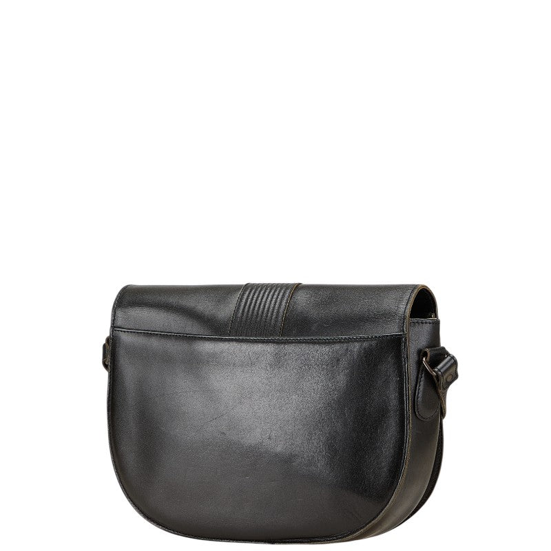 サンローラン YSL カサンドラ ショルダーバッグ ブラック レザー レディース SAINT LAURENT 【中古】