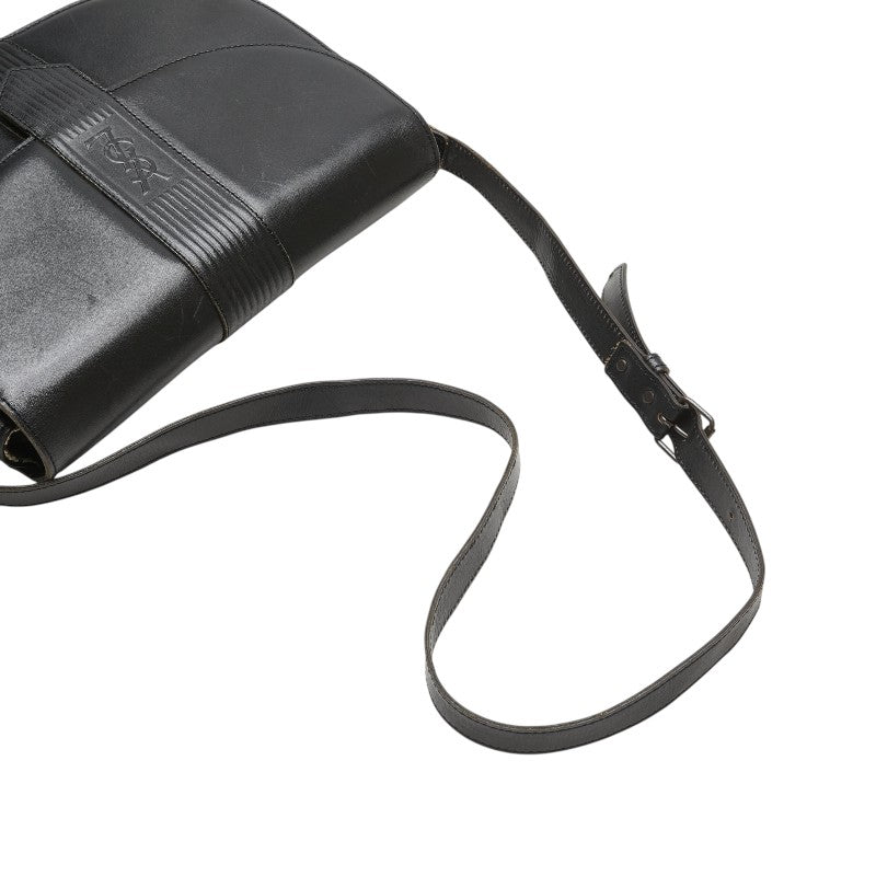 サンローラン YSL カサンドラ ショルダーバッグ ブラック レザー レディース SAINT LAURENT 【中古】