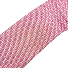 ルイ ヴィトン チェーン モチーフ ネクタイ M75968 ピンク シルク レディース LOUIS VUITTON 【中古】