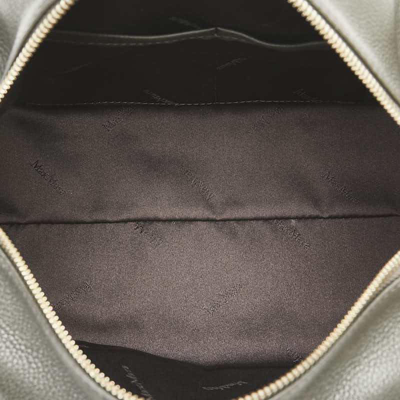 マックスマーラ ボストンバッグ ブラック ブラウン系 レザー レディース MAX MARA 【中古】
