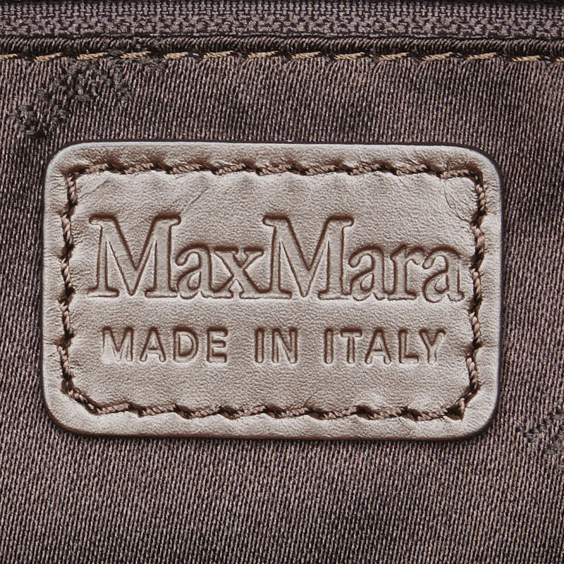 マックスマーラ ボストンバッグ ブラック ブラウン系 レザー レディース MAX MARA 【中古】