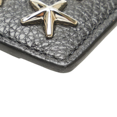 ジミーチュウ スター スタッズ カードケース 長財布 ポーチ ブラック レザー レディース JIMMY CHOO 【中古】
