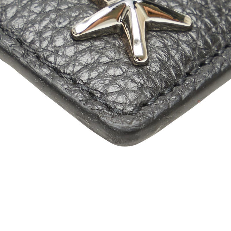 ジミーチュウ スター スタッズ カードケース 長財布 ポーチ ブラック レザー レディース JIMMY CHOO 【中古】