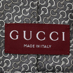 グッチ ホースビット ネクタイ 835753 グレー シルク メンズ GUCCI 【中古】