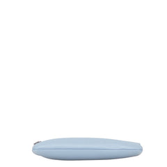 コーチ ロゴ ポーチ ブルー レザー レディース COACH 【中古】