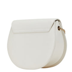 フルラ ロゴ チェーン ショルダーバッグ ホワイト レザー レディース Furla 【中古】