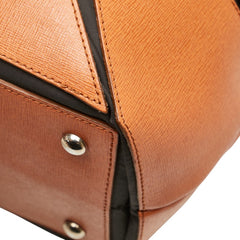 フルラ パズル ショルダーバッグ ハンドバッグ 2WAY ブラウン ブラック レザー レディース Furla 【中古】