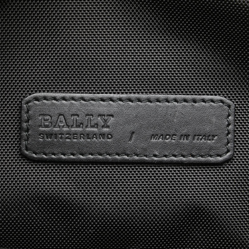 バリー Crew リュック バックパック イエロー ブラック ナイロン レザー レディース BALLY 【中古】