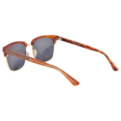 グッチ ロゴ UVカット ハーフリム クリングスタイプ アイウェア サングラス GG0382S ブラウン プラスチック レディース GUCCI 【中古】