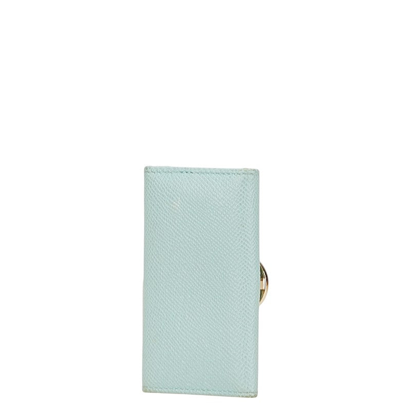 ブルガリ ブルガリブルガリ 6連 キーケース ブルー レザー レディース BVLGARI 【中古】