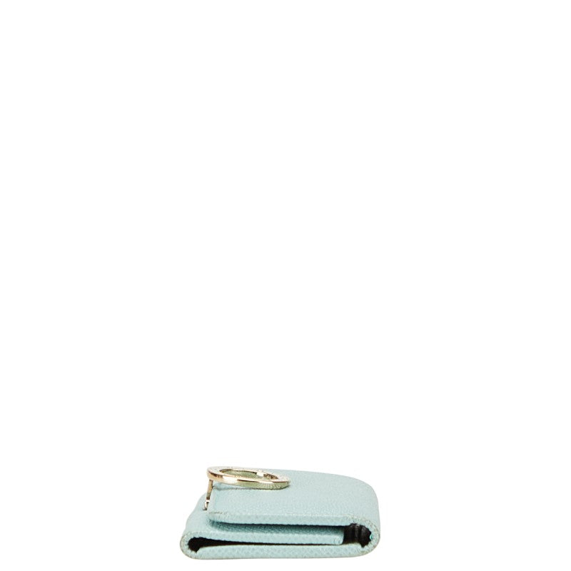 ブルガリ ブルガリブルガリ 6連 キーケース ブルー レザー レディース BVLGARI 【中古】