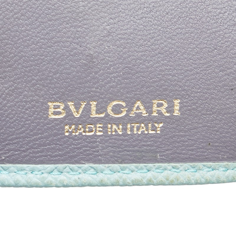 ブルガリ ブルガリブルガリ 6連 キーケース ブルー レザー レディース BVLGARI 【中古】