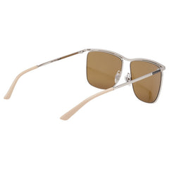 グッチ ティアドロップ UVカット サングラス GG0821S 002 シルバー ブラウン ベージュ プラスチック レディース GUCCI 【中古】