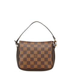 ルイ ヴィトン ダミエ トゥルース メイクアップ アクセサリーポーチ ショルダーバッグ N51982 ブラウン PVC レザー レディース LOUIS VUITTON 【中古】