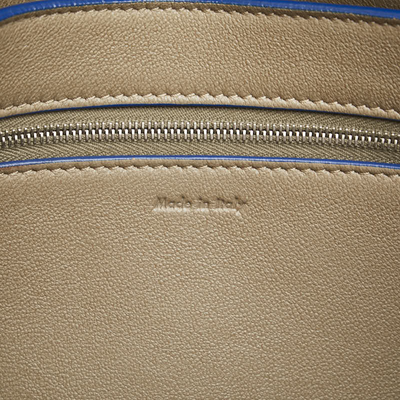 セリーヌ ダイヤモンドクラッチ トリコカラー ショルダーバッグ ベージュ ブラック ブルー レザー スエード レディース CELINE 【中古】