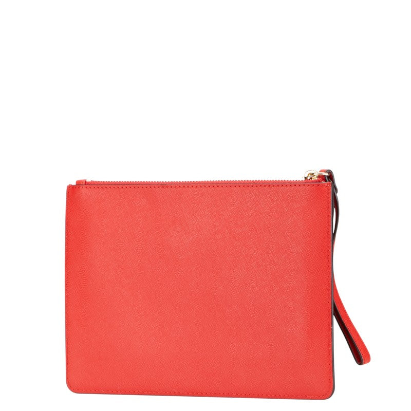 マイケルコース バタフライ butterfly 蝶 モチーフ クラッチバッグ セカンドバッグ レッド レザー レディース Michael Kors 【中古】