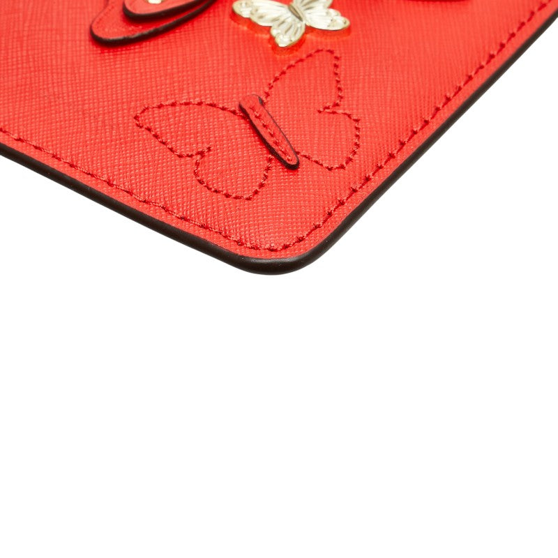 マイケルコース バタフライ butterfly 蝶 モチーフ クラッチバッグ セカンドバッグ レッド レザー レディース Michael Kors 【中古】