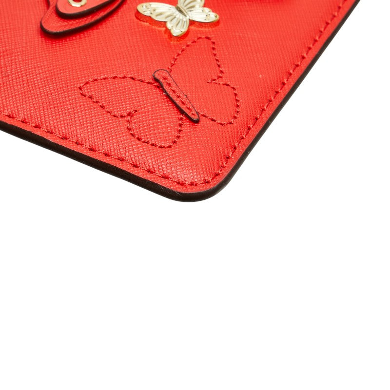 マイケルコース バタフライ butterfly 蝶 モチーフ クラッチバッグ セカンドバッグ レッド レザー レディース Michael Kors 【中古】