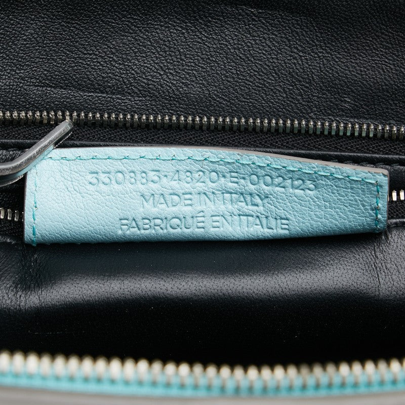 バレンシアガ ハンドバッグ ショルダーバッグ 2WAY ブルー オーストリッチ レザー レディース BALENCIAGA 【中古】