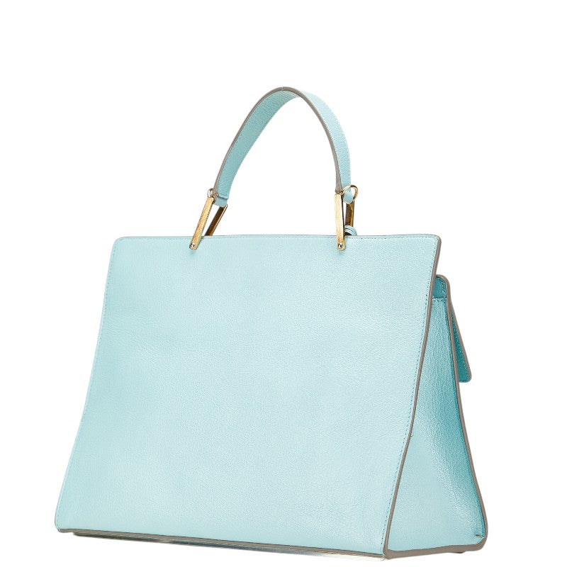 バレンシアガ ハンドバッグ ショルダーバッグ 2WAY ブルー オーストリッチ レザー レディース BALENCIAGA 【中古】