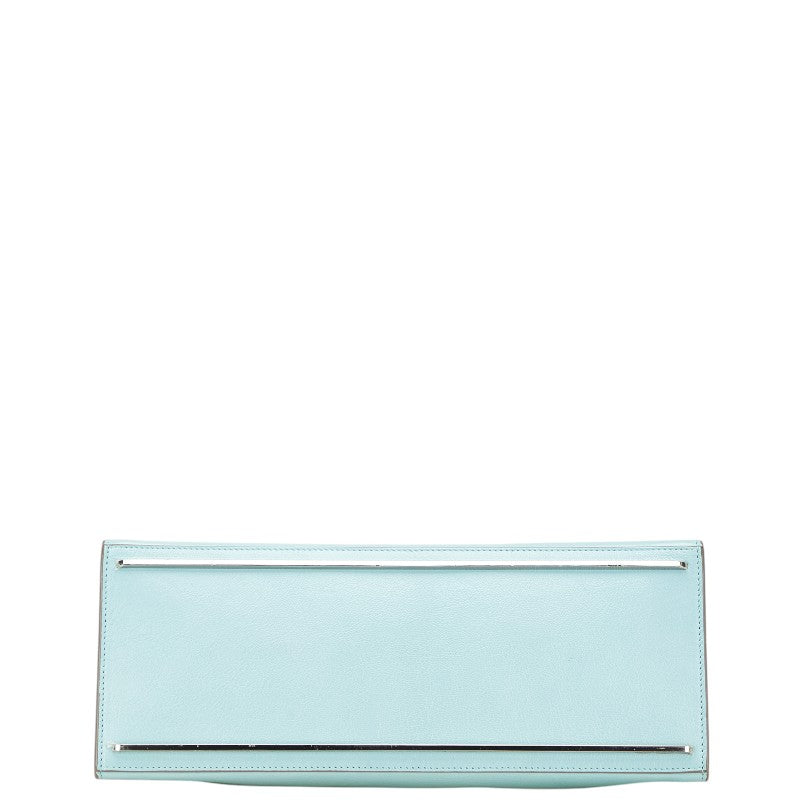 バレンシアガ ハンドバッグ ショルダーバッグ 2WAY ブルー オーストリッチ レザー レディース BALENCIAGA 【中古】