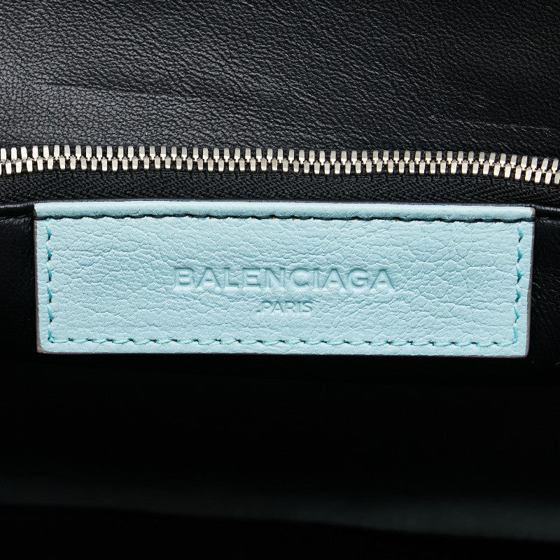 バレンシアガ ハンドバッグ ショルダーバッグ 2WAY ブルー オーストリッチ レザー レディース BALENCIAGA 【中古】