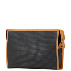 サンローラン YSLロゴ クラッチバッグ ブラック ブラウン レザー レディース SAINT LAURENT 【中古】