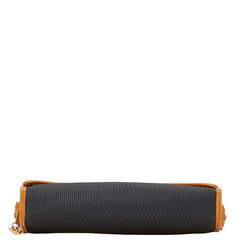 サンローラン YSLロゴ クラッチバッグ ブラック ブラウン レザー レディース SAINT LAURENT 【中古】