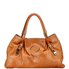 クロエ ヴィクトリア ハンドバッグ ブラウン レザー レディース Chloe 【中古】