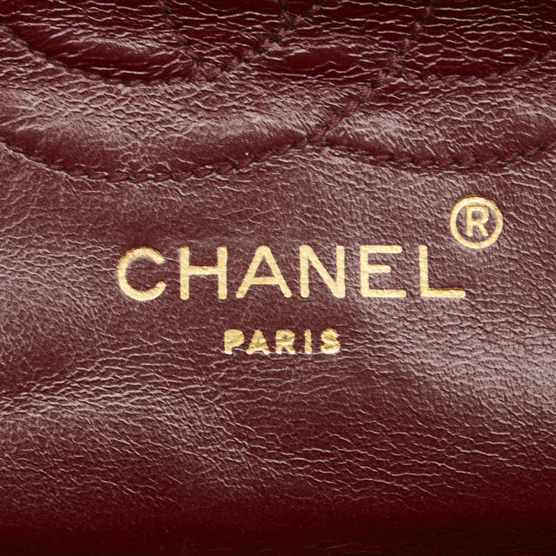 シャネル マトラッセ ココマーク ダブルフラップ チェーン ショルダーバッグ ブラック ラムスキン レディース CHANEL 【中古】