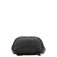 シャネル ココマーク シェブロン Vステッチ リュック バックパック ブラック レザー レディース CHANEL 【中古】
