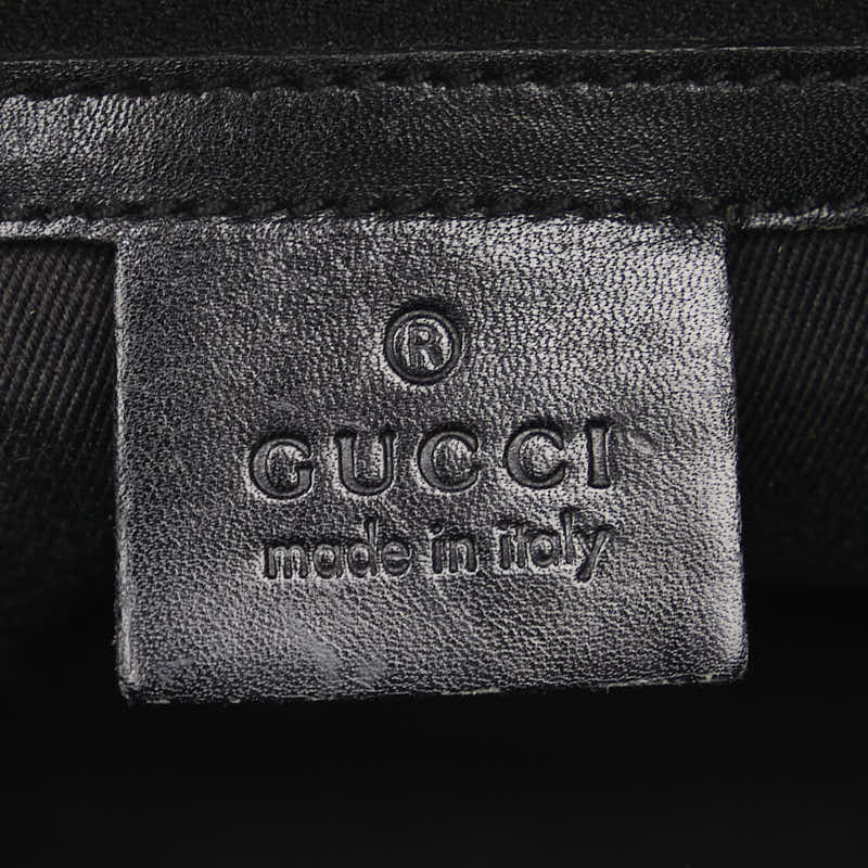 グッチ GGキャンバス ハンドバッグ トートバッグ ブラック キャンバス レザー レディース GUCCI 【中古】