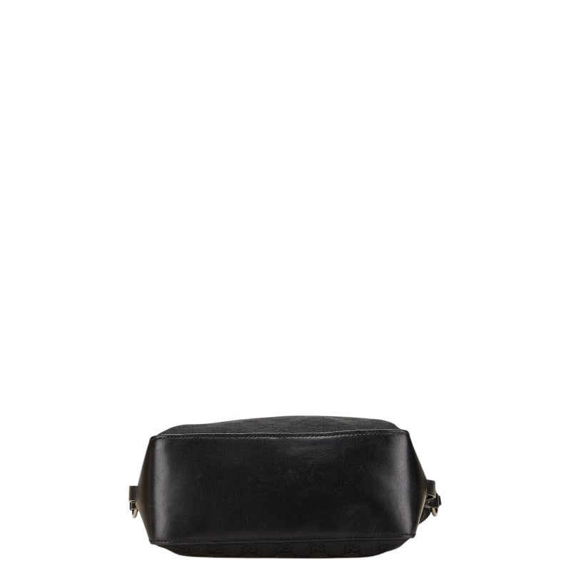グッチ GGキャンバス ハンドバッグ トートバッグ ブラック キャンバス レザー レディース GUCCI 【中古】