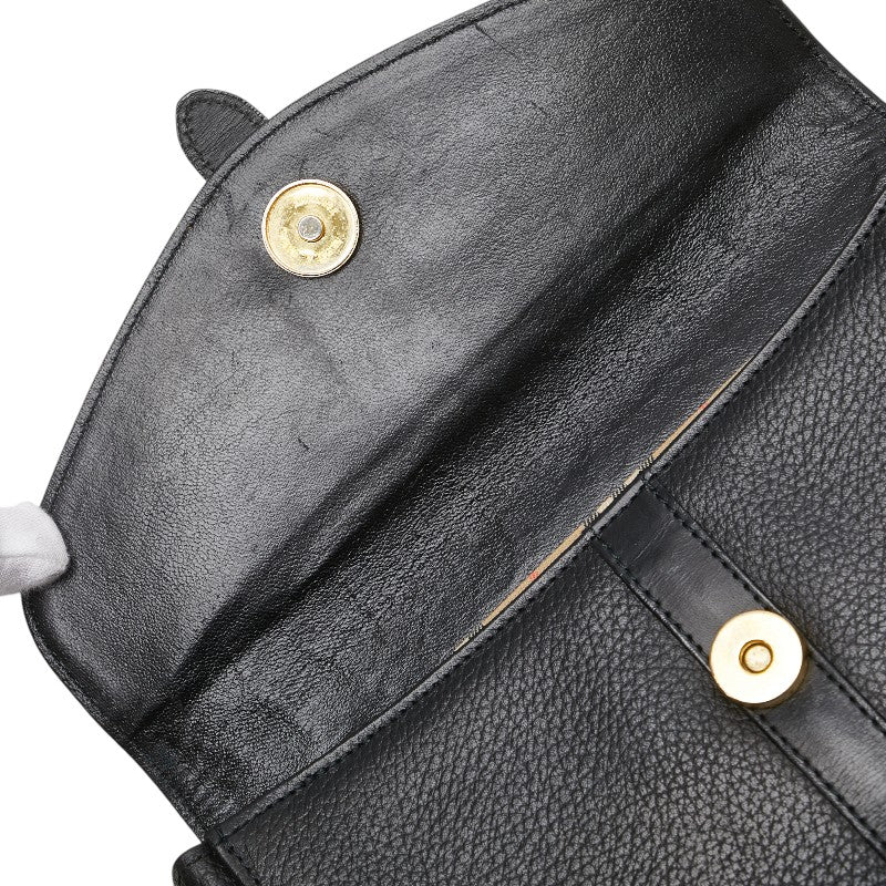 バーバリー ノバチェック シャドーホース ショルダーバッグ ブラック レザー レディース BURBERRY 【中古】