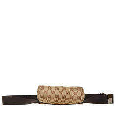 グッチ GGキャンバス ウエストバッグ ボディバッグ 92543 ベージュ ブラウン キャンバス レザー レディース GUCCI 【中古】