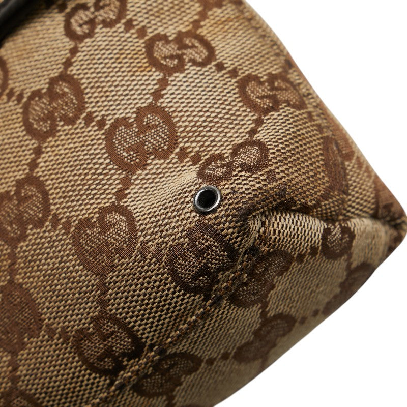 グッチ GGキャンバス ウエストバッグ ボディバッグ 92543 ベージュ ブラウン キャンバス レザー レディース GUCCI 【中古】