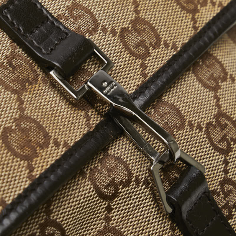 グッチ GGキャンバス ウエストバッグ ボディバッグ 92543 ベージュ ブラウン キャンバス レザー レディース GUCCI 【中古】